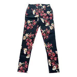 VENUS Floral Skinny Jeans Y2K Bold Print Pants Women’s Size 2 Aesthetic Vibe